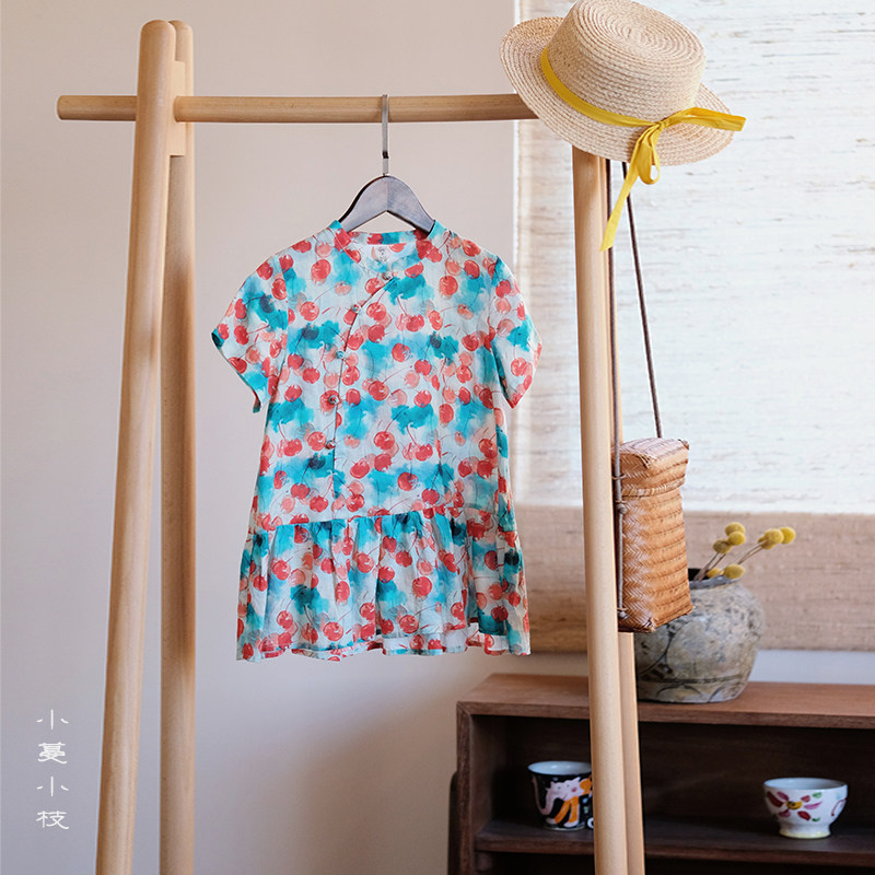 小蔓小枝女连衣裙苎麻