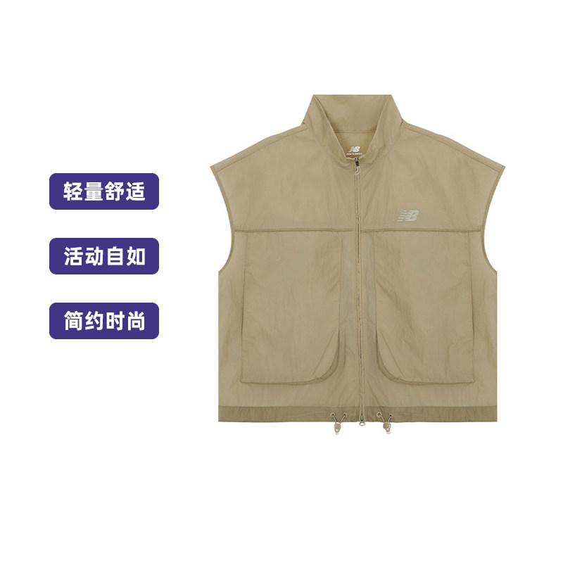 NEW BALANCE 女梭织马甲NB运动服跑步防风上衣户外时尚NJE24302