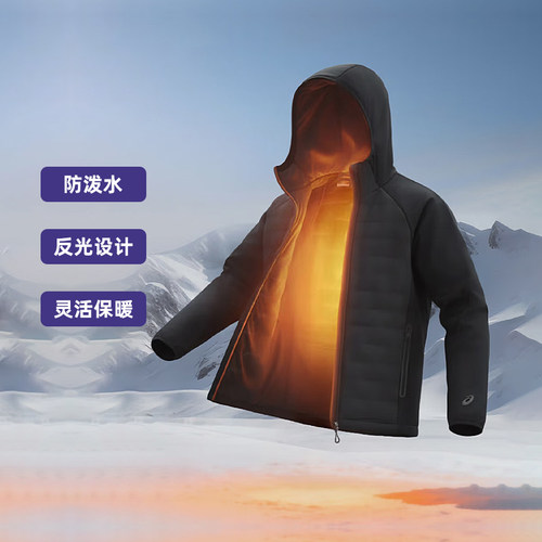 ASICS亚瑟士男女跑步拼接夹克