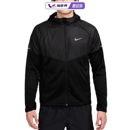Nike/耐克男子跑步夹克上衣户外运动防风保暖连帽舒适FZ1112-010