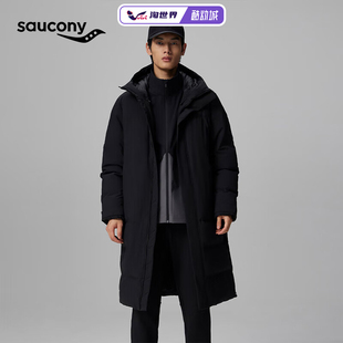 保暖抗寒鸭绒冬季 SAUCONY索康尼男长羽绒服连帽新款 舒适潮流运动