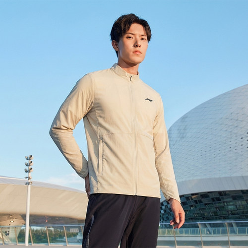 李宁男女拼接棉服长袖防风连帽运动服外套立领保暖舒适2026新款