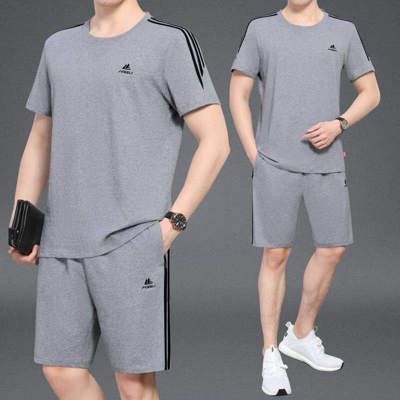 高档2025新款可外穿家居服男款夏季纯棉短袖短裤薄款睡衣夏款套装