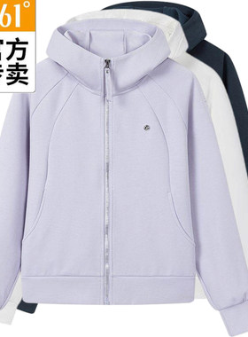 361度正品女装春秋连帽休闲卫衣