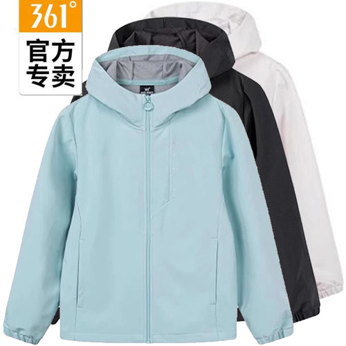 361°女秋季时尚连帽开襟单风衣