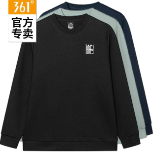 361度男子综训卫衣新品2024秋圆领上衣男士套头运动衫55Z434003A