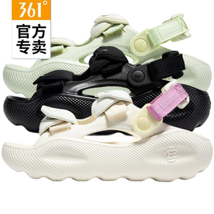 沙滩鞋 2025夏镂空休闲时尚 58Z526715 透气新品 361度女厚底运动凉鞋