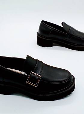 antaina制服鞋圆头松糕鞋