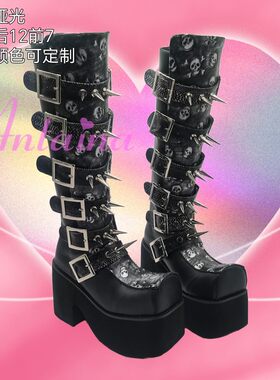 男鞋女鞋情侣款蛇纹舒适高筒靴