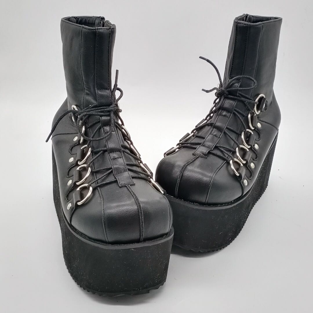 ANTAINA PLATFORM SHOES PUNK ROCK STYLE RETRO FASHION CLASSIC ROUND TOE PLATFORM BOOTS 9925