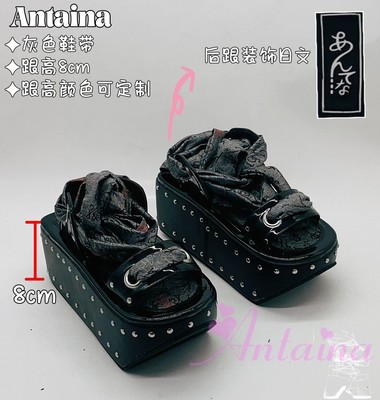 木屐鞋舒适日常绑带大码女鞋