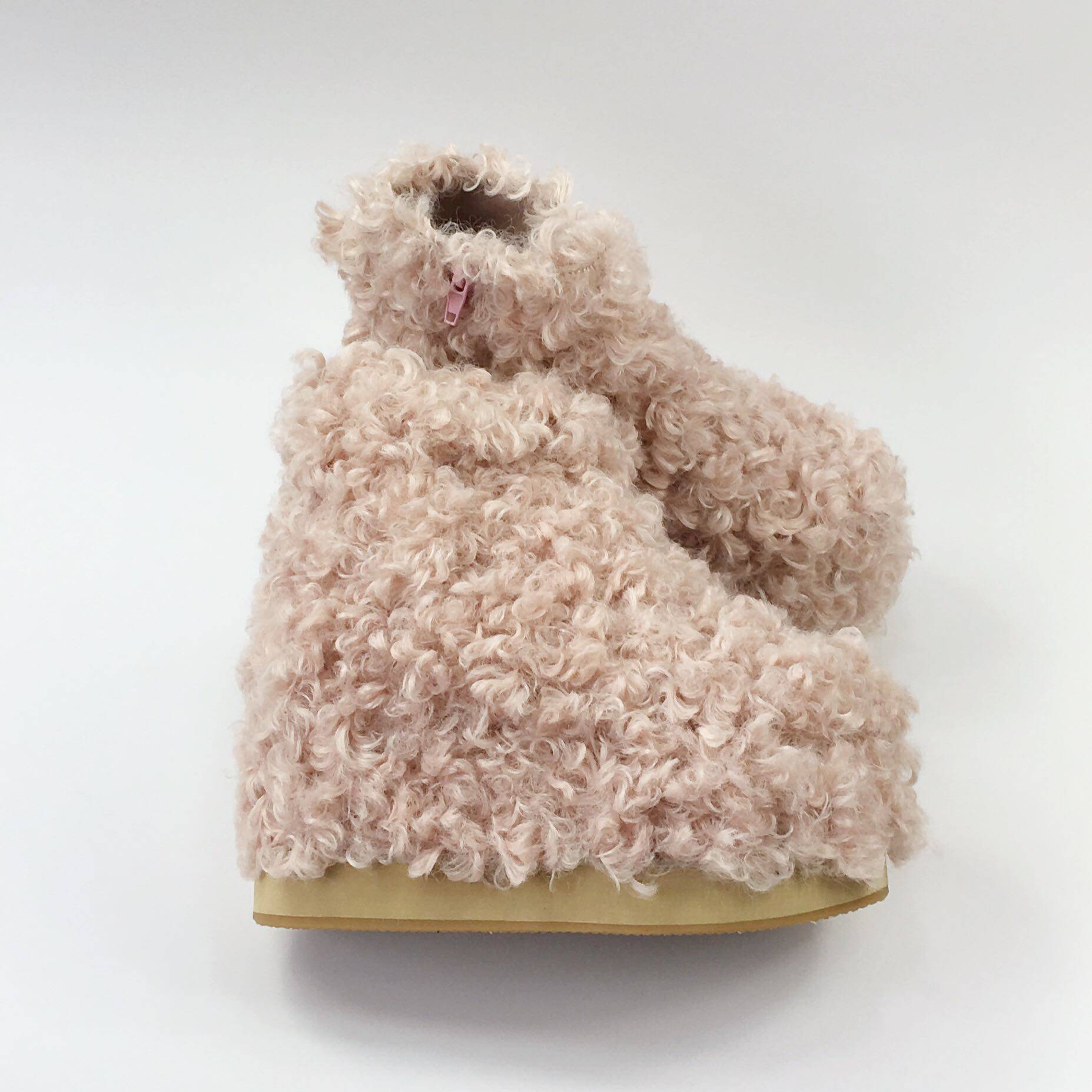 ANTAINA NEW CURLY WOOL SHOES ANKLE BOOTS BOOTS TARO PLATFORM WEDGES SIZE SIZE CUSTOM 7801
