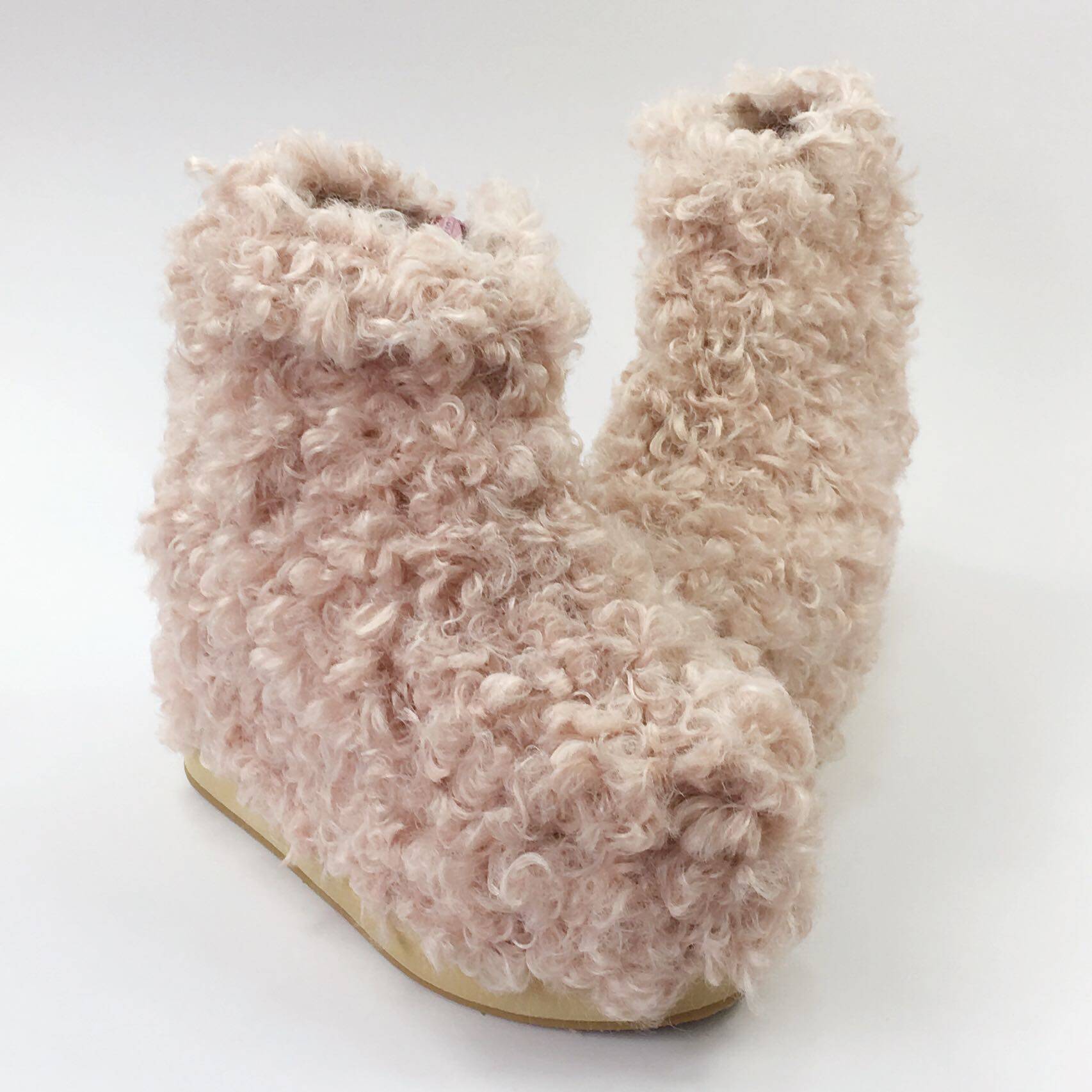 ANTAINA NEW CURLY WOOL SHOES ANKLE BOOTS BOOTS TARO PLATFORM WEDGES SIZE SIZE CUSTOM 7801