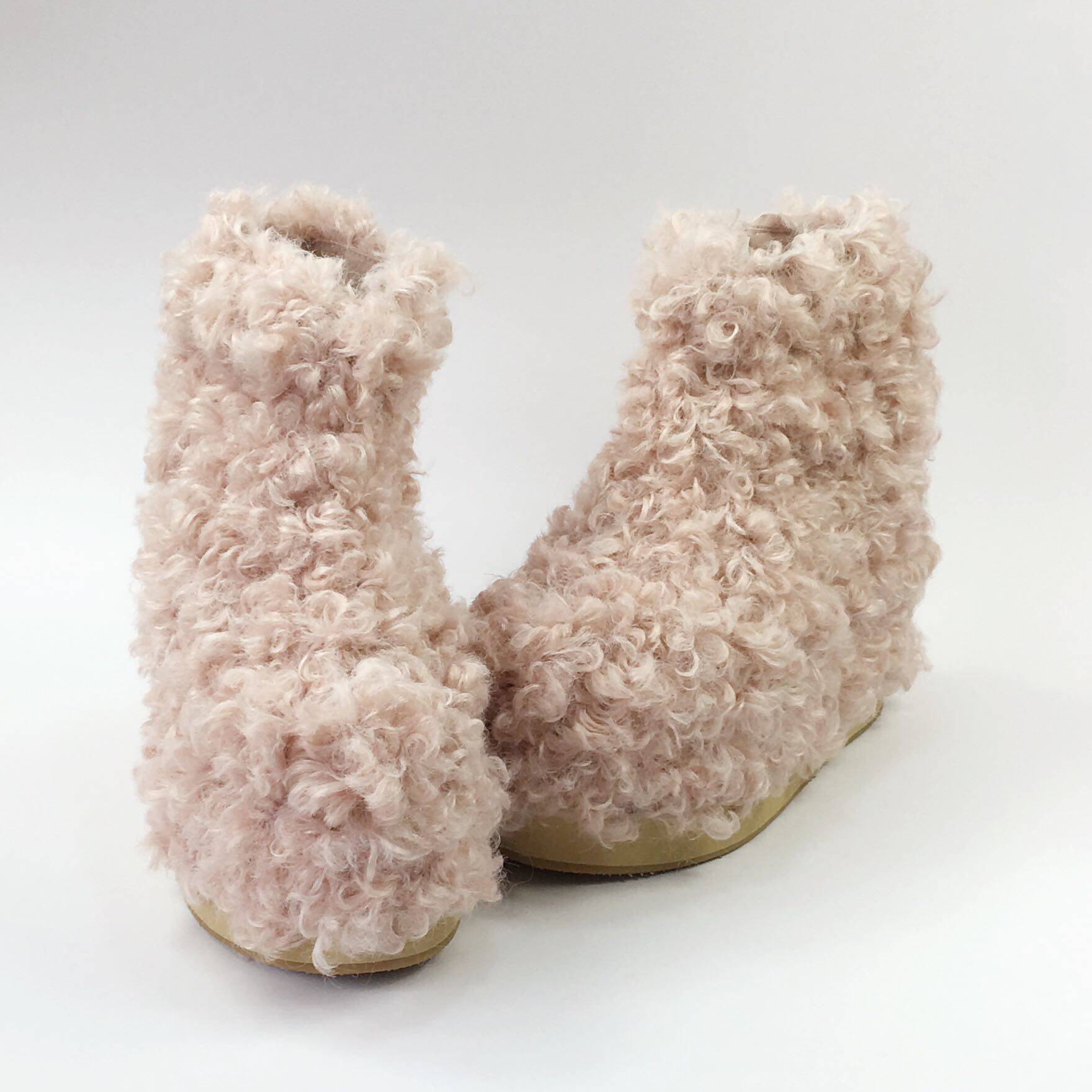 ANTAINA NEW CURLY WOOL SHOES ANKLE BOOTS BOOTS TARO PLATFORM WEDGES SIZE SIZE CUSTOM 7801