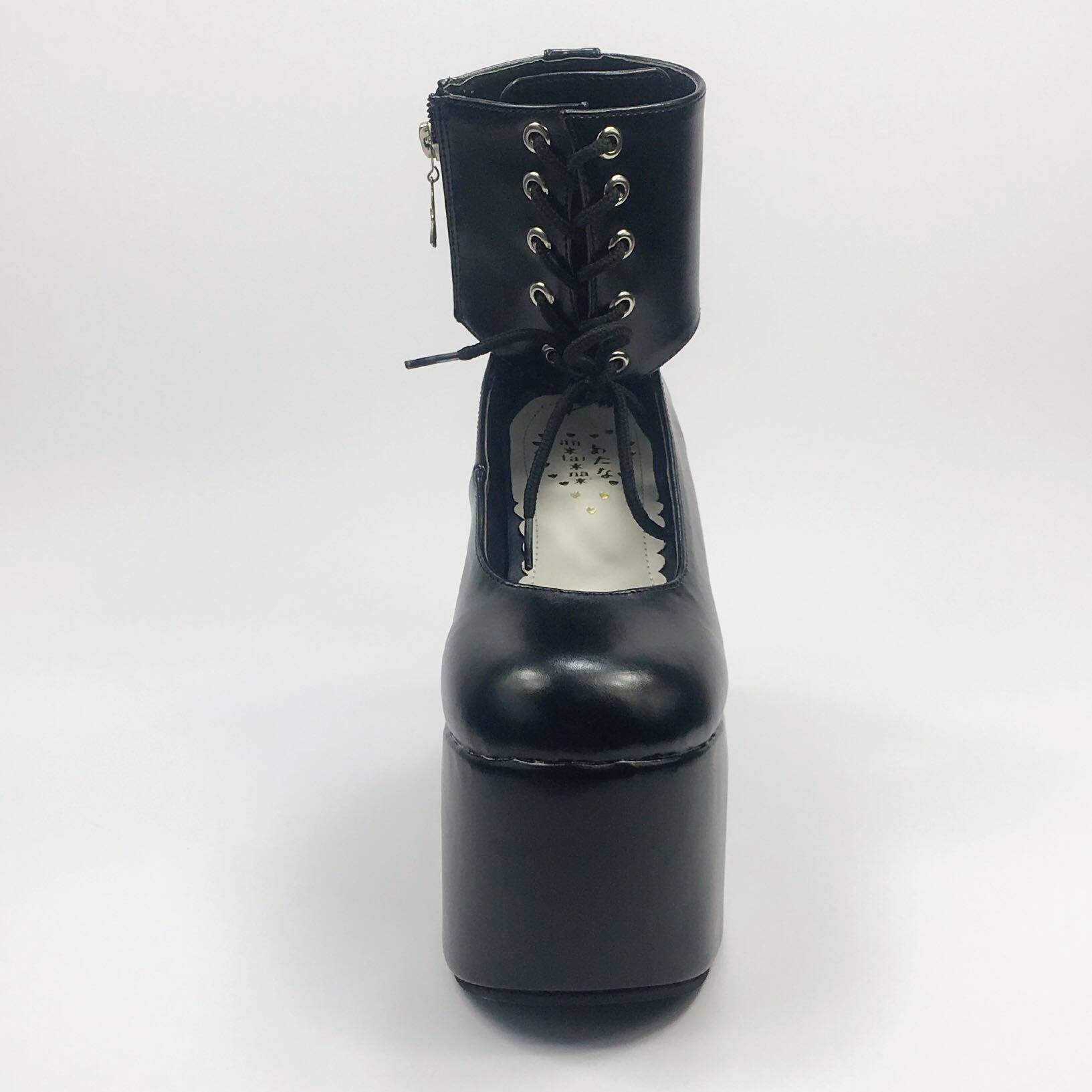 ANTAUNA MUFFIN THICK BOTTOM ANKLE BOOTS EUROPEAN STATION BRITISH STYLE NEW WAVE FEMALE EUROPEAN AND AMERICAN FASHION INCREASING SHOES 9826