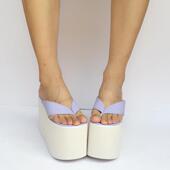 tai 鞋 cos 大码 松糕厚底拖鞋 定制日常可穿人字拖1242