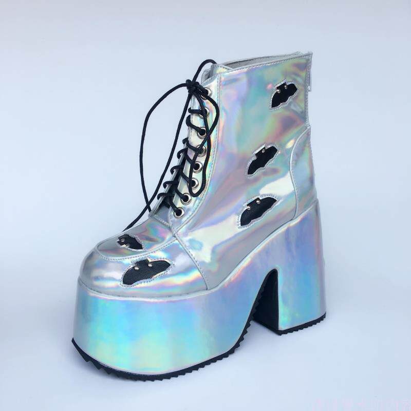 ANTAINA SPRING AND AUTUMN NEW RIVET PLATFORM SHOES BAT SHOES PUNK PUNK BOOTS SIZE CODE CUSTOM SHOES 7440