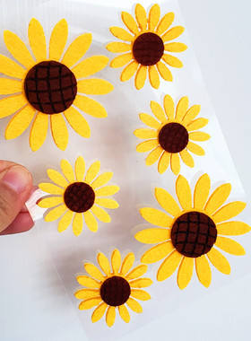 黄向日葵贴画 太阳花贴贴纸 sunflower sticker  儿童成长册贴画