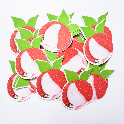 荔枝儿童纸质水果贴sticker