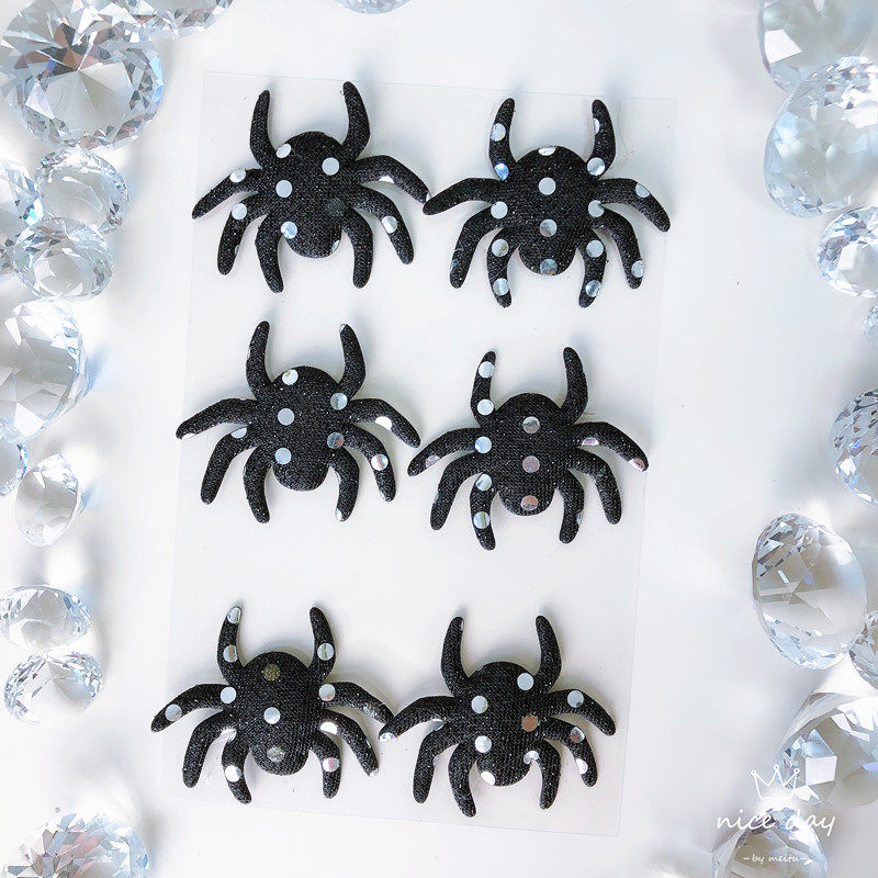 无纺布立体贴 蜘蛛立体贴 万圣节 儿童成长册 手账贴花