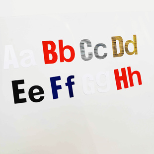 1cm 字母 贴纸 大写字母 贴纸 小写字母 贴画 平面 防水 金 银 字