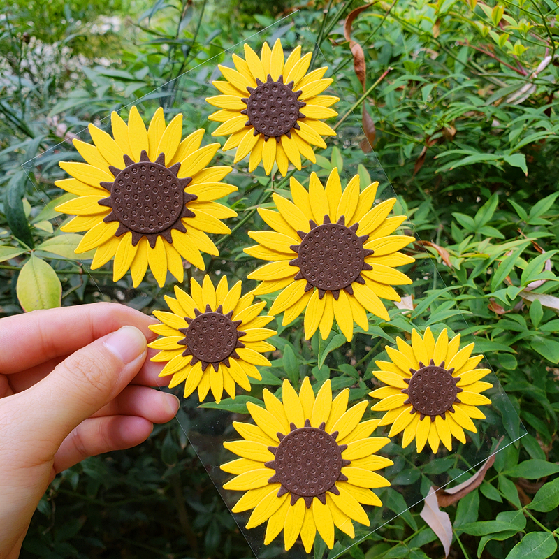 sunflower sticker 向日葵貼紙 手工立體向日葵貼畫 成長冊裝飾貼
