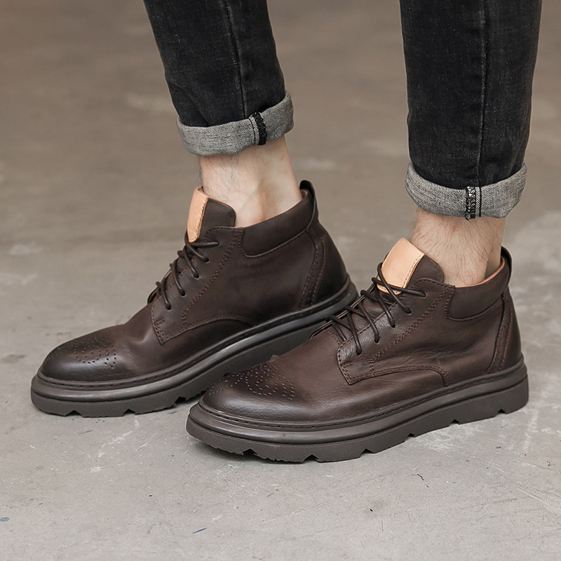 winter Martin Male boots Plush England Retro Boots High shoes Help Boots Bullock Boots Tooling bootsin the Men's Shoes, Boots, Riding boots category - from Buy2taobao.com to provide professional Taobao agent buy service