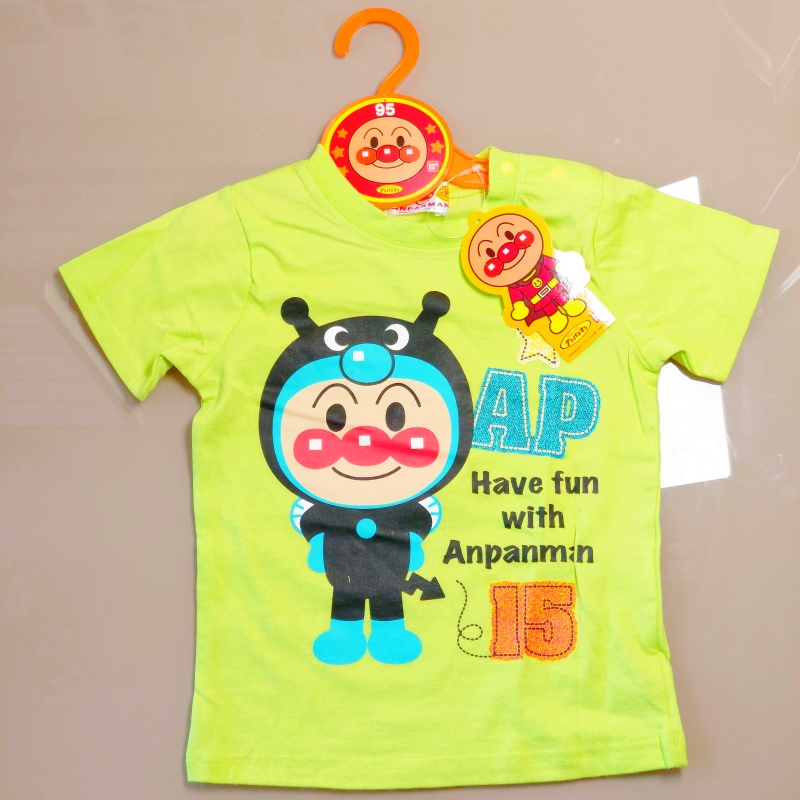 夏季宝宝短袖T恤面包超人日本正品男女小童装儿童卡通圆领纯棉234