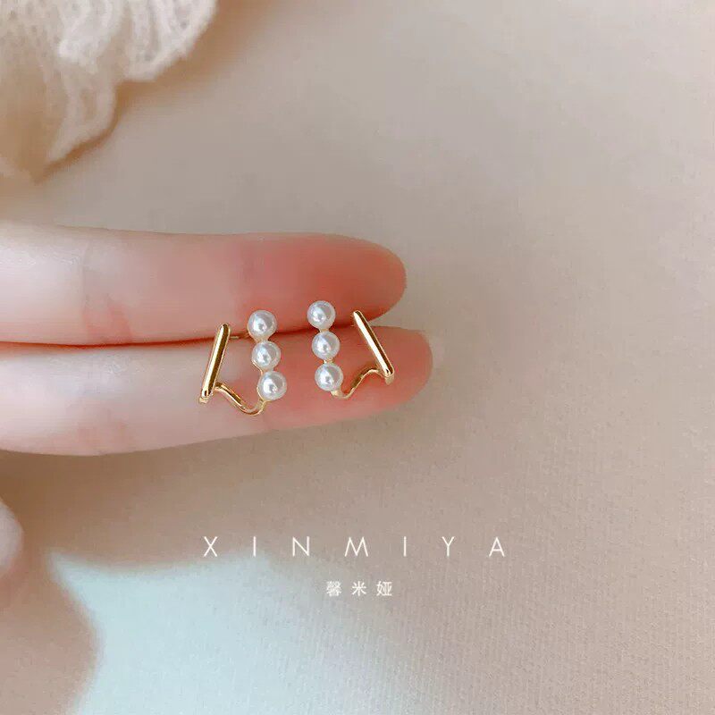 【胖东来爆卖】几何珍珠耳钉女