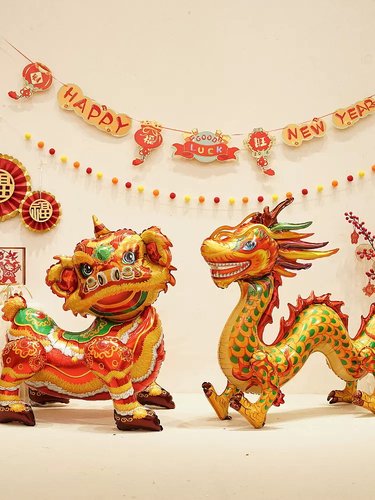 铝膜气球3D立体新年喜庆