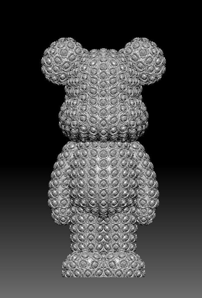 玫瑰花熊3D文件stl格式模型