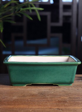 马槽盆张治高档手工精品绿植釉盆