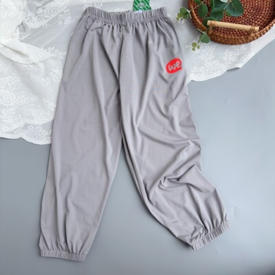 110-130码 夏季防蚊裤 薄款 弹力 柔软顺滑网眼女童长裤 儿童速干