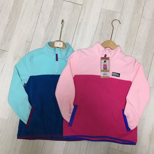 E系列外贸春秋户外中大童半开衫 高领摇粒绒运动卫衣外套 卫衣童装