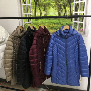 女士中长款 棉衣冬季 连帽棉服外套保暖 M系列外贸女装 吊价150美刀