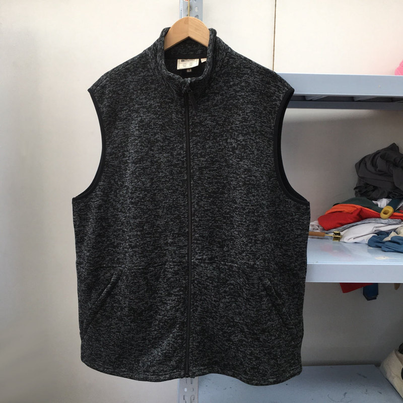 外贸男装阳离子抓绒针织马夹