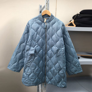 H系列 80绒秋冬女装立领羽绒服女款休闲宽松休闲大版型棒球领中长