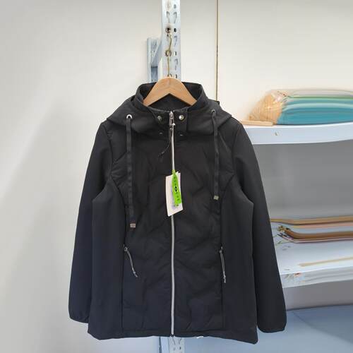 外贸秋冬女款棉服拼接抓绒外套