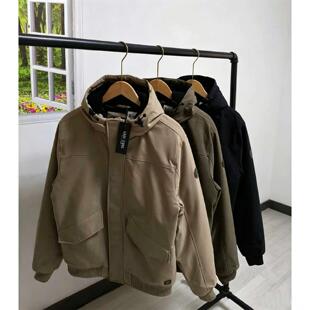 吊价99.9欧元~外贸秋冬男款加厚棉服男士连帽宽松棉服有加大码