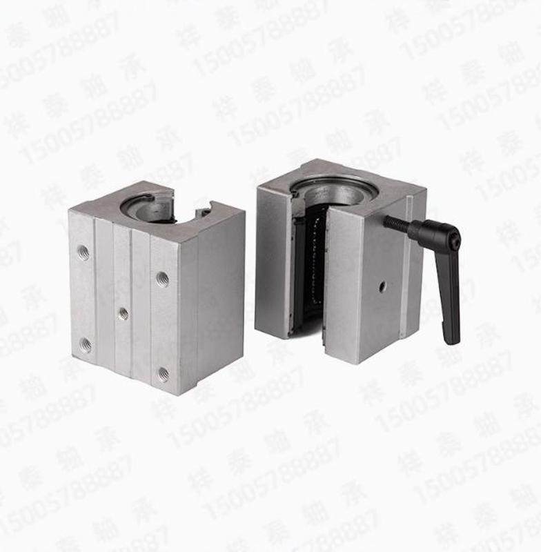标准开口型箱式定位锁紧带手柄直线承轴SBR16 20 25 30UU锁紧滑块 - 实物图