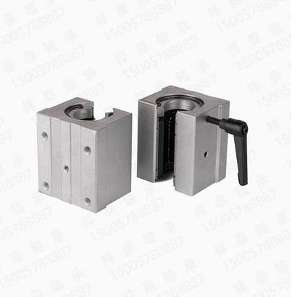 标准开口型箱式定位锁紧带手柄直线承轴SBR16 20 25 30UU锁紧滑块