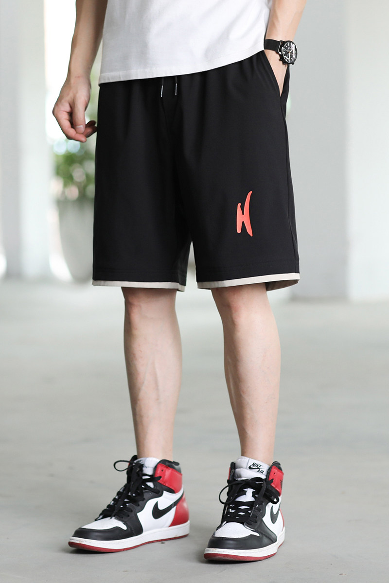 夏季男士休闲运动短裤中腰印花潮流宽松五分裤9089-P15,男装休闲裤,星座1403B