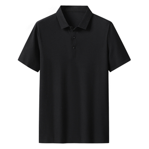 夏季高品质冰丝无痕锦纶冰丝T恤男Polo衫纯色翻领上衣T777-P40图片