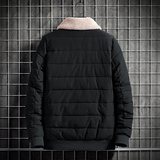 冬季男士羊羔绒翻领棉衣短款外套修身羽绒棉服加厚棉衣827-P65，男装棉衣，星座1403B