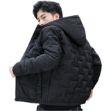 冬季棉衣新款男士连帽短款潮流加厚棉服外套大码1988/922-P40，男装棉衣，星座1403B