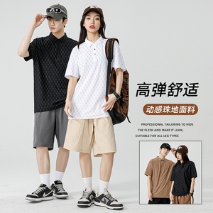 夏季B字母高品质冰丝无痕锦纶T恤男Polo衫男上衣公版翻领T999-P35图片