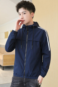 主推男士三条杠连帽春秋潮流休闲夹克男外套 JK890-P28青年图片