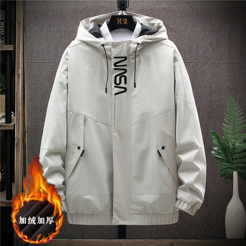 冬季新款男士字母刺绣连帽休闲夹克外套JK802-1-P50大码元，男装夹克，星座1403B