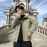 秋季新款男士字母刺绣连帽休闲夹克外套JK802-P43M-7XL大码元，男装夹克，星座1403B