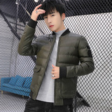 冬季男士棉衣短款外套修身羽绒棉服棒球领加厚PU皮棉衣826-P75，男装棉衣，星座1403B